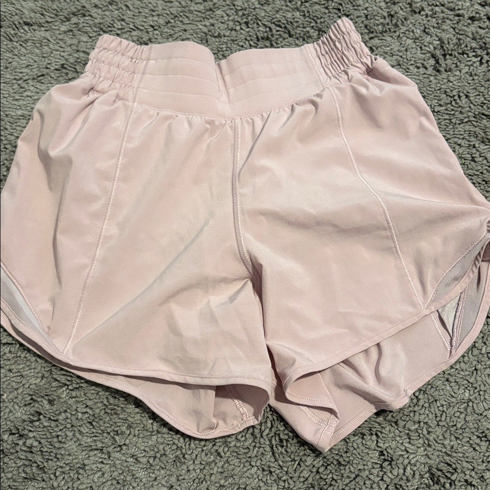 Light Pink Lululemon Hottie Hot Shorts